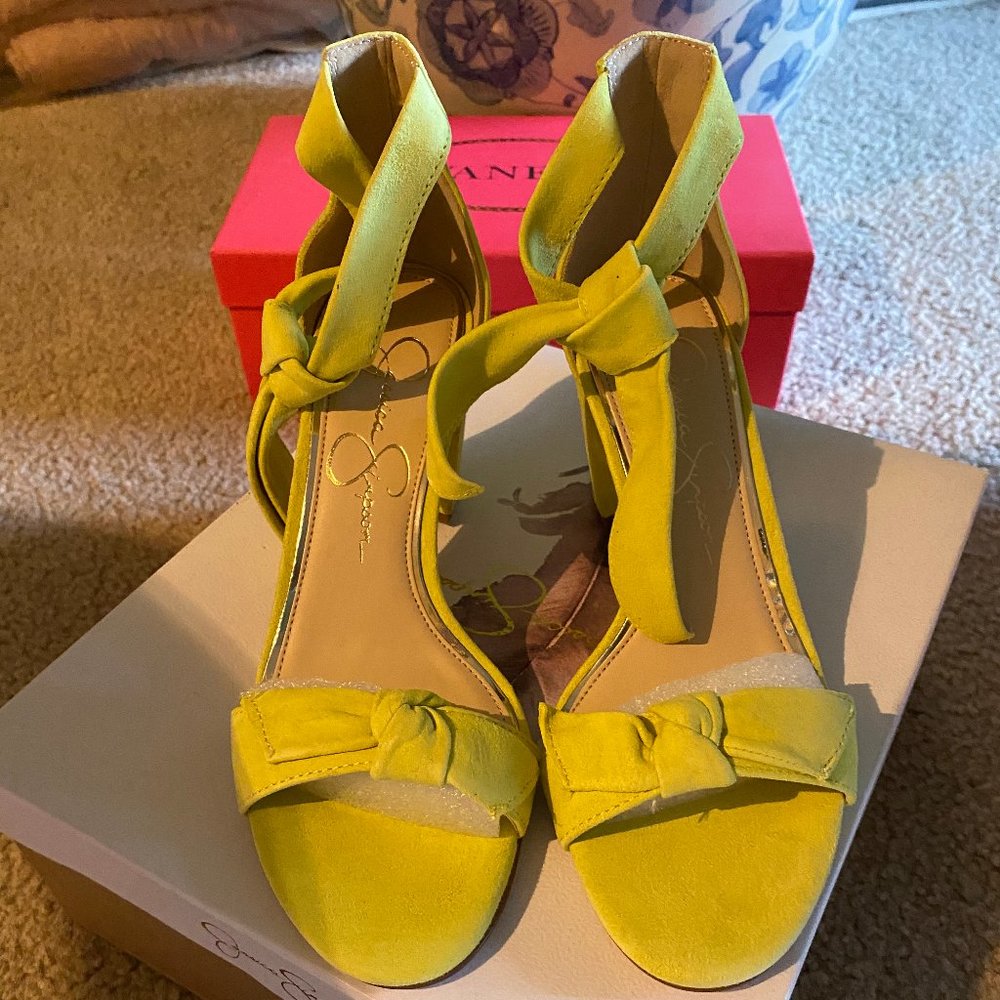 Jessica Simpson Suede Block Heel Sandals